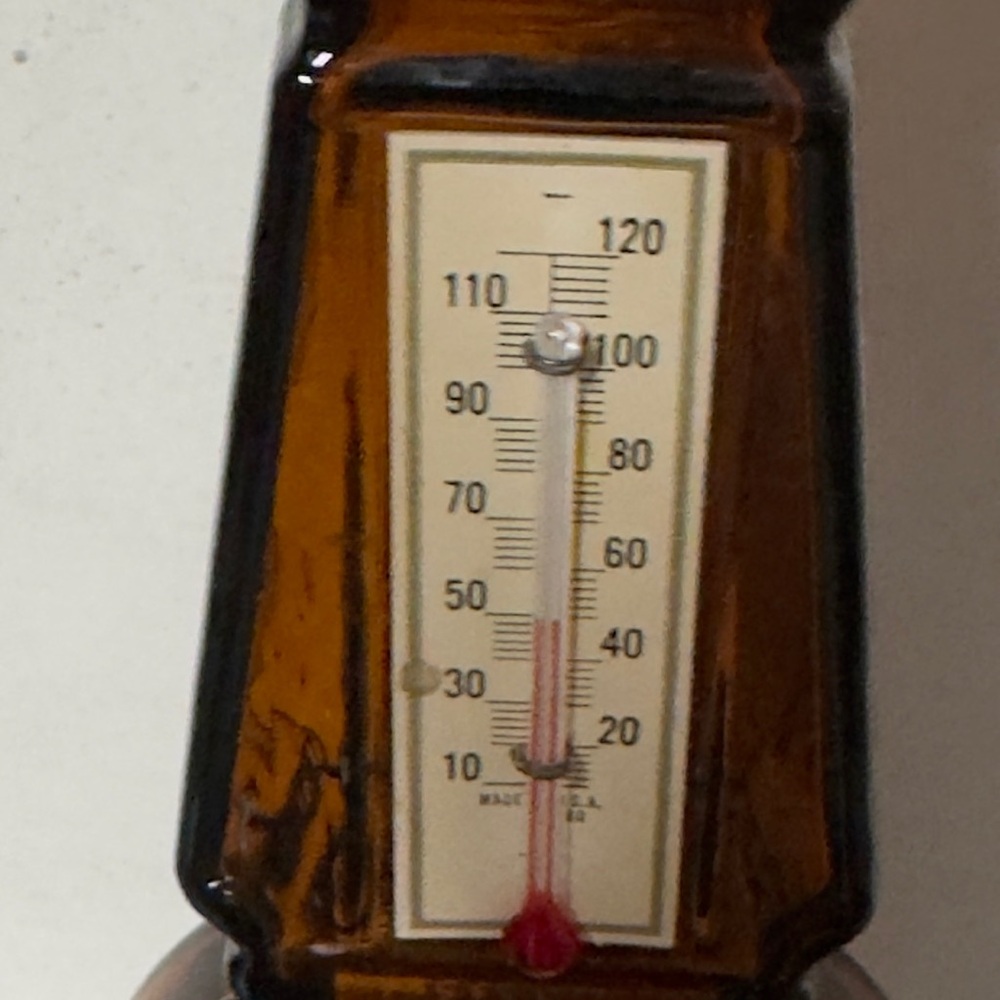 Vintage AVON Weather or Not Thermometer Glass Decanter - Picture 8 of 12
